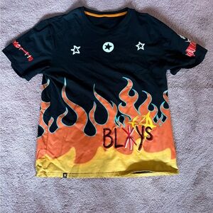 Black Keys Mens 3XL Flame Graphic T-Shirt Black Life Without Fear Streetwear Tee